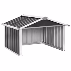 vidaXL Garden Robot Lawnmower Shed Galvanised Steel Anthracite Tool Storage