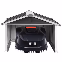 vidaXL Garden Robot Lawnmower Shed Galvanised Steel Anthracite Tool Storage