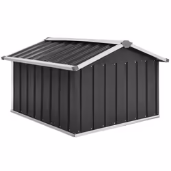 vidaXL Garden Robot Lawnmower Shed Galvanised Steel Anthracite Tool Storage - Additional view 4