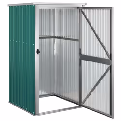 vidaXL Garden Tool Shed Blanket Box Outdoor Tool Storage Shed Galvanised Steel - green, 88 x 89 x 161 cm - Additional view 7