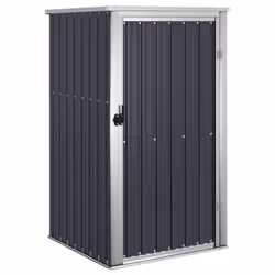 vidaXL Garden Tool Shed Blanket Box Outdoor Tool Storage Shed Galvanised Steel - anthracite, 88 x 89 x 161 cm