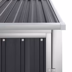 vidaXL Garden Tool Shed Blanket Box Outdoor Tool Storage Shed Galvanised Steel - anthracite, 88 x 89 x 161 cm