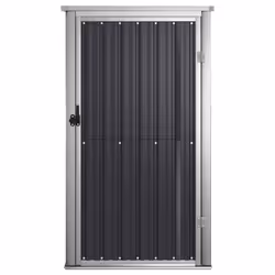 vidaXL Garden Tool Shed Blanket Box Outdoor Tool Storage Shed Galvanised Steel - anthracite, 88 x 89 x 161 cm - Additional view 4