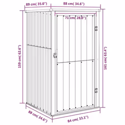 vidaXL Garden Tool Shed Blanket Box Outdoor Tool Storage Shed Galvanised Steel - anthracite, 88 x 89 x 161 cm - Additional view 5