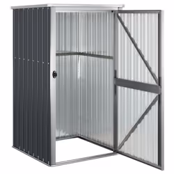 vidaXL Garden Tool Shed Blanket Box Outdoor Tool Storage Shed Galvanised Steel - anthracite, 88 x 89 x 161 cm - Additional view 6