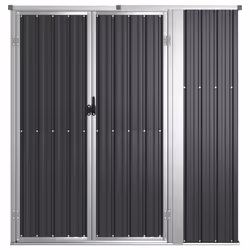 vidaXL Garden Tool Shed Blanket Box Outdoor Tool Storage Shed Galvanised Steel - anthracite, 161 x 89 x 161 cm - Additional view 2