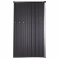 vidaXL Garden Tool Shed Blanket Box Outdoor Tool Storage Shed Galvanised Steel - anthracite, 161 x 89 x 161 cm - Additional view 4