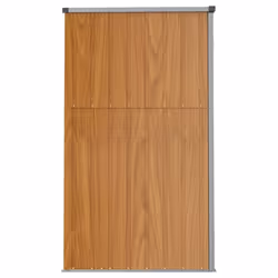 vidaXL Garden Tool Shed Blanket Box Outdoor Tool Storage Shed Galvanised Steel - brown, 161 x 89 x 161 cm - Additional view 3