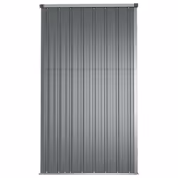 vidaXL Garden Tool Shed Blanket Box Outdoor Tool Storage Shed Galvanised Steel - grey, 225 x 89 x 161 cm - Additional view 4