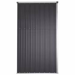 vidaXL Garden Tool Shed Blanket Box Outdoor Tool Storage Shed Galvanised Steel - anthracite, 225 x 89 x 161 cm - Additional view 3