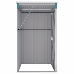 vidaXL Wall-mounted Garden Shed Outdoor Tool Storage Shed Galvanised Steel - green, 118 x 100 x 178 cm - Additional view 5