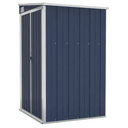 vidaXL Wall-mounted Garden Shed Outdoor Tool Storage Shed Galvanised Steel - anthracite, 118 x 100 x 178 cm
