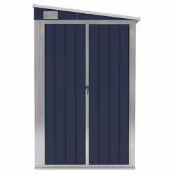 vidaXL Wall-mounted Garden Shed Outdoor Tool Storage Shed Galvanised Steel - anthracite, 118 x 100 x 178 cm - Additional view 2