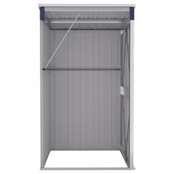 vidaXL Wall-mounted Garden Shed Outdoor Tool Storage Shed Galvanised Steel - anthracite, 118 x 100 x 178 cm - Additional view 4