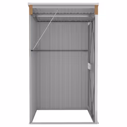 vidaXL Wall-mounted Garden Shed Outdoor Tool Storage Shed Galvanised Steel - brown, 118 x 100 x 178 cm - Additional view 5