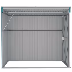 vidaXL Wall-mounted Garden Shed Green Galvanised Steel Patio Tool Storage Shed - Additional view 4