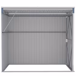 vidaXL Wall-mounted Garden Shed Grey Galvanised Steel Patio Tool Storage Shed - Additional view 4