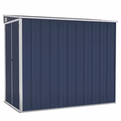 vidaXL Wall-mounted Garden Shed Anthracite Steel Terrace Tool Storage Shed