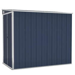 vidaXL Wall-mounted Garden Shed Anthracite Steel Terrace Tool Storage Shed