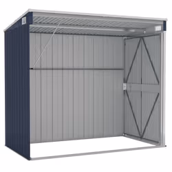 vidaXL Wall-mounted Garden Shed Anthracite Steel Terrace Tool Storage Shed - Additional view 5