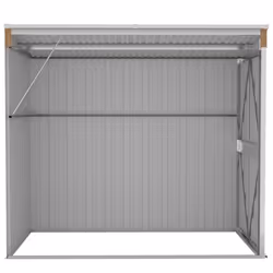 vidaXL Wall-mounted Garden Shed Brown Galvanised Steel Patio Tool Storage Shed - Additional view 4