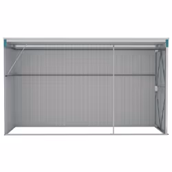 vidaXL Wall-mounted Garden Shed Green Galvanised Steel Patio Tool Storage Shed - Additional view 4