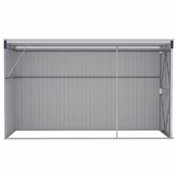 vidaXL Wall-mounted Garden Shed Anthracite Steel Terrace Tool Storage Shed - Additional view 4