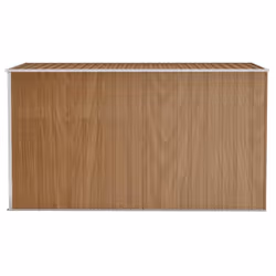 vidaXL Wall-mounted Garden Shed Brown Galvanised Steel Patio Tool Storage Shed