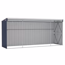 vidaXL Wall-mounted Garden Shed Anthracite Steel Terrace Tool Storage Shed - Additional view 5
