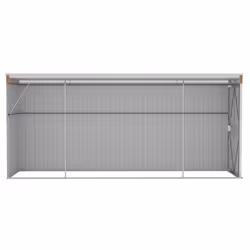 vidaXL Wall-mounted Garden Shed Brown Galvanised Steel Patio Tool Storage Shed - Additional view 4