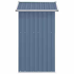 vidaXL Garden Shed Outdoor Storage House Patio Tool Organiser Galvanised Steel - grey - Additional view 10