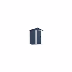 vidaXL Garden Shed Outdoor Storage House Patio Tool Organiser Galvanised Steel - anthracite - Additional view 5