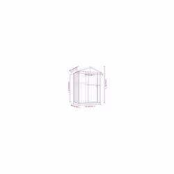 vidaXL Garden Shed Outdoor Storage House Patio Tool Organiser Galvanised Steel - anthracite - Additional view 6
