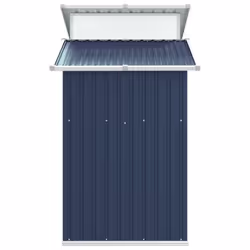 vidaXL Garden Shed 270x130x208.5 cm Galvanised Steel Bin Shed Multi Colours - anthracite - Additional view 4