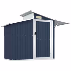 vidaXL Garden Shed 270x130x208.5 cm Galvanised Steel Bin Shed Multi Colours - anthracite - Additional view 6