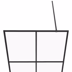 vidaXL Walk-in Shower Wall with Clear ESG Glass Black Shower Screen Partition