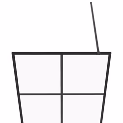 vidaXL Walk-in Shower Wall with Clear ESG Glass Black Shower Screen Partition