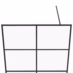 vidaXL Walk-in Shower Wall with Clear ESG Glass Black Shower Screen Partition