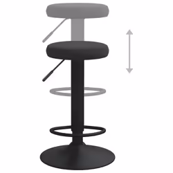 vidaXL Bar Stools Kitchen Bar Chair Counter Stool Pub Chair 2 pcs Black Velvet - Additional view 5