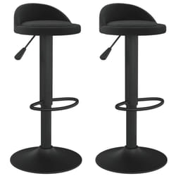 vidaXL Bar Stools Kitchen Bar Chair Counter Stool Pub Bistrol Chair Velvet - black