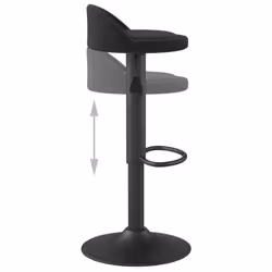 vidaXL Bar Stools Kitchen Bar Chair Counter Stool Pub Bistrol Chair Velvet - black - Additional view 6