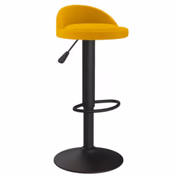 vidaXL Bar Stools Kitchen Bar Chair Counter Stool Pub Bistrol Chair Velvet - yellow