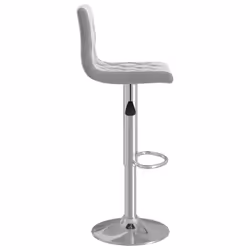 vidaXL Bar Stools Kitchen Bar Chair Pub Counter Stool 2 pcs Light Grey Velvet - Additional view 4