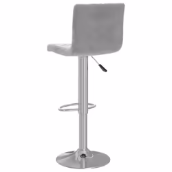 vidaXL Bar Stools Kitchen Bar Chair Pub Counter Stool 2 pcs Light Grey Velvet - Additional view 5