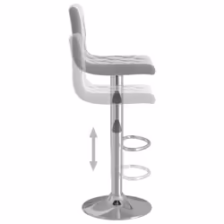 vidaXL Bar Stools Kitchen Bar Chair Pub Counter Stool 2 pcs Light Grey Velvet - Additional view 6