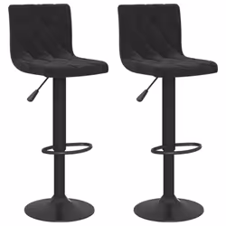 vidaXL Bar Stools Kitchen Bar Chair Counter Stool Pub Bistrol Chair Velvet - black