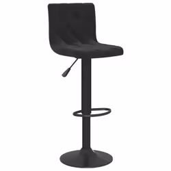 vidaXL Bar Stools Kitchen Bar Chair Counter Stool Pub Bistrol Chair Velvet - black