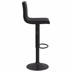 vidaXL Bar Stools Kitchen Bar Chair Counter Stool Pub Bistrol Chair Velvet - black - Additional view 4