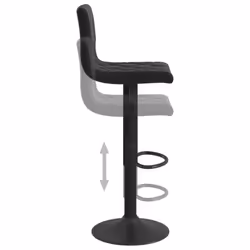 vidaXL Bar Stools Kitchen Bar Chair Counter Stool Pub Bistrol Chair Velvet - black - Additional view 6