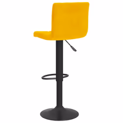 vidaXL Bar Stools Kitchen Bar Chair Counter Stool Pub Bistrol Chair Velvet - mustard yellow - Additional view 5